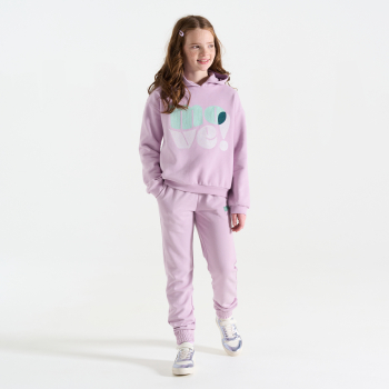 سويت شيرت بطبعة رسالة، باللون البنفسجي للفتيات